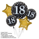 Buchet 5 baloane folie Sparkling 18 –  35519