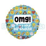 Balon folie Emoji Birthday, 46 cm 36697