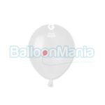 Balon latex metalizat alb, 13 cm AM50.29