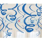 Set 12 serpentine decorative albastre, 55,8 cm 67055-105