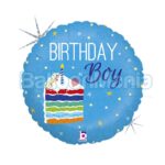 Balon Folie holografica Birthday Boy, 45 cm 36276