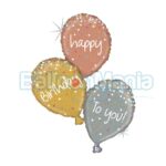 Balon folie Happy Birthday Balloons, 62×81 cm 35852