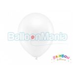 Balon latex metalizat alb, 30 cm RB30M-008-10