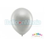 Balon latex metalizat argintiu, 30 cm RB30M-018-10