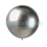 Balon latex Shiny Argintiu 80 cm GB30.89