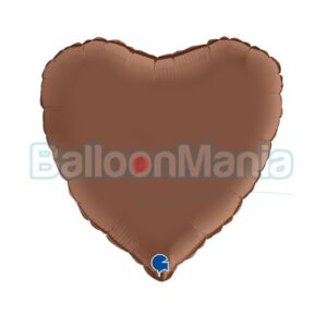 Balon folie Inima Satin Chocolate, 45 cm 180000SCT