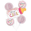 Buchet 5 baloane folie Biberon Baby Girl, SET25135- HE