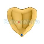 Balon folie Inima Aurie,  45 cm 18012