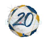 Balon folie 20 albastru, 45 cm 78081
