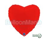 Balon folie Inima Rosu Mat,  45 cm 180000MR