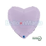 Balon folie Inima Liliac Mat,  45 cm 180M02L